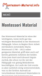 Mobile Screenshot of montessori-material.info